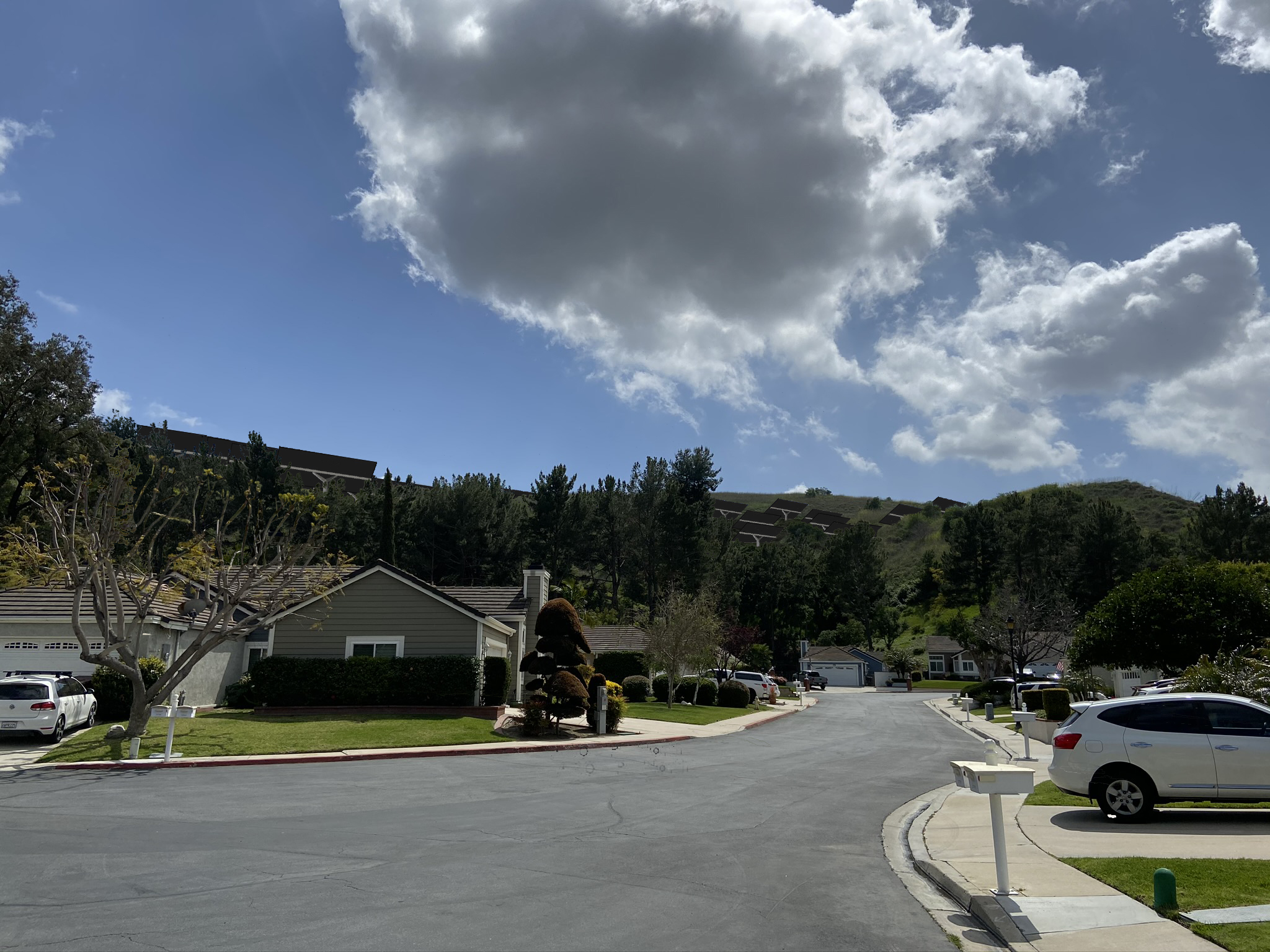 Perspective 1 – North from Neighborhood AFTER Planting