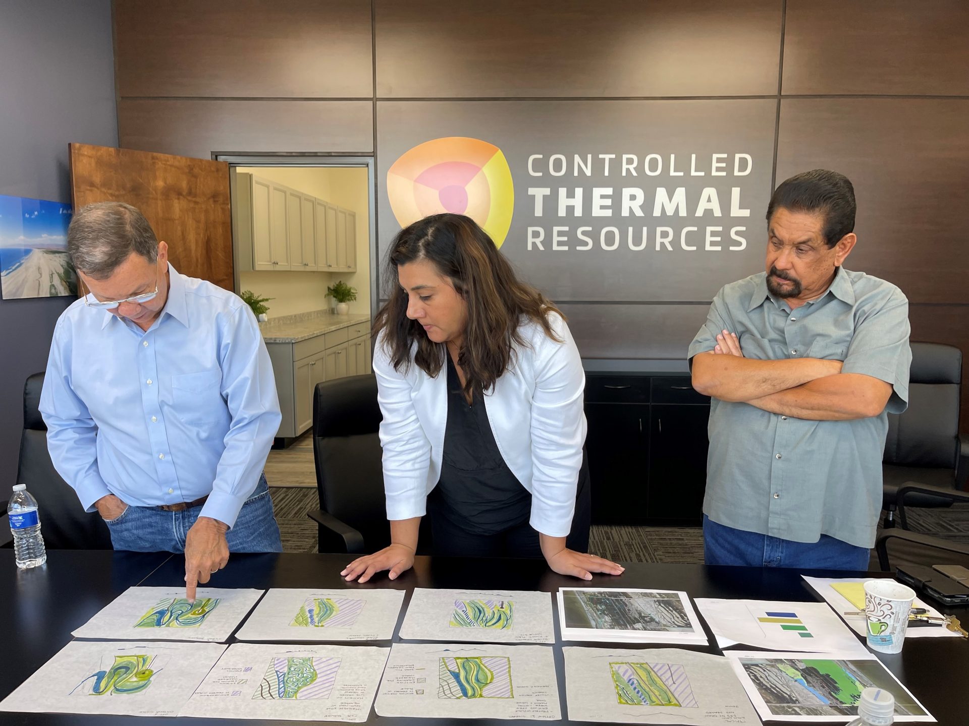 Ashley reviews restoration plans with CTR team